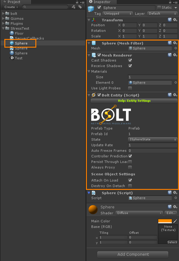 Photon Bolt: Simple Prefab