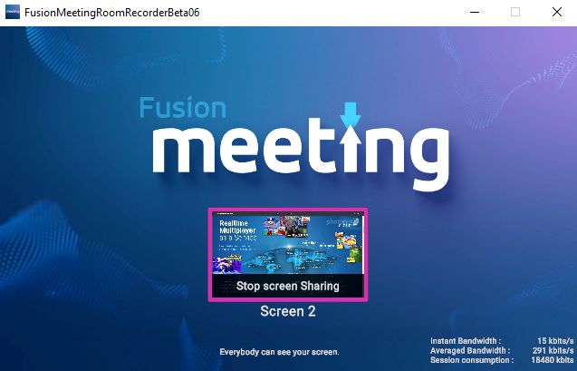 Fusion Meeting ScreenSharing Screen