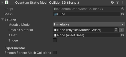 Static Smooth Mesh Collider